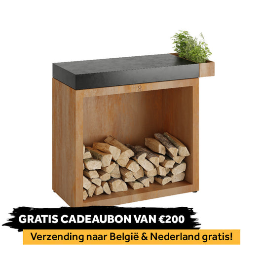 OFYR Butcher Block Storage Corten 90 Donker Grijs Keramiek + cadeaubon t.w.v. €200