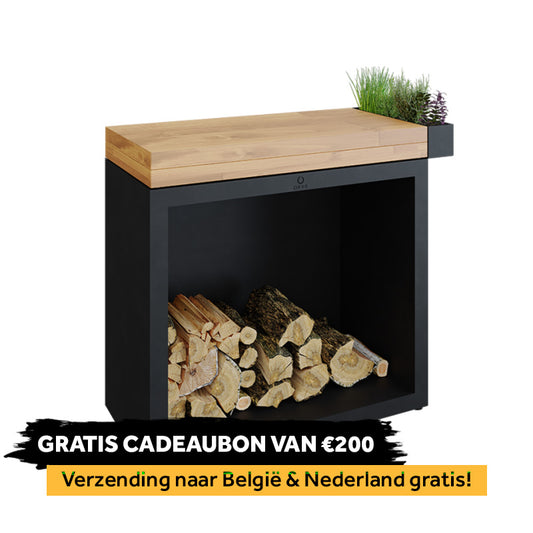 OFYR Butcher Block Storage 90 Black Teak Hout + cadeaubon t.w.v. €200