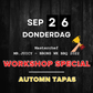 Workshop SPECIAL - Automn tapas 26/09